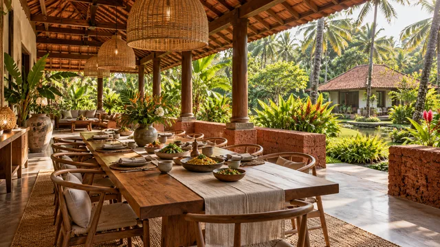 Tropical dining pavilion concept